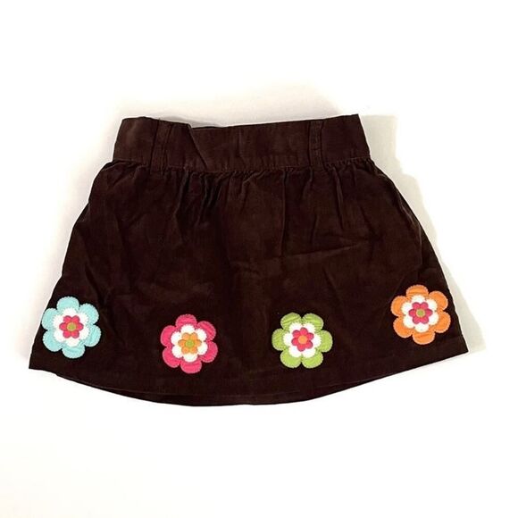 Gymboree Growing Flowers Brown Corduroy Skirt 2T Girls - Picture 2 of 2